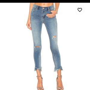 Free people jeans- frayed hem